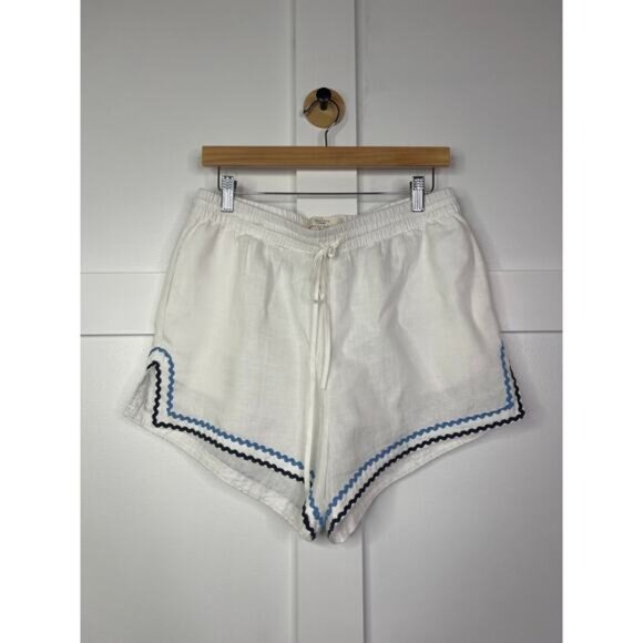 NEW Birds of Paradis by Trovata Dora White Shorts with Ric Rac Size: Medium - Picture 2 of 7
